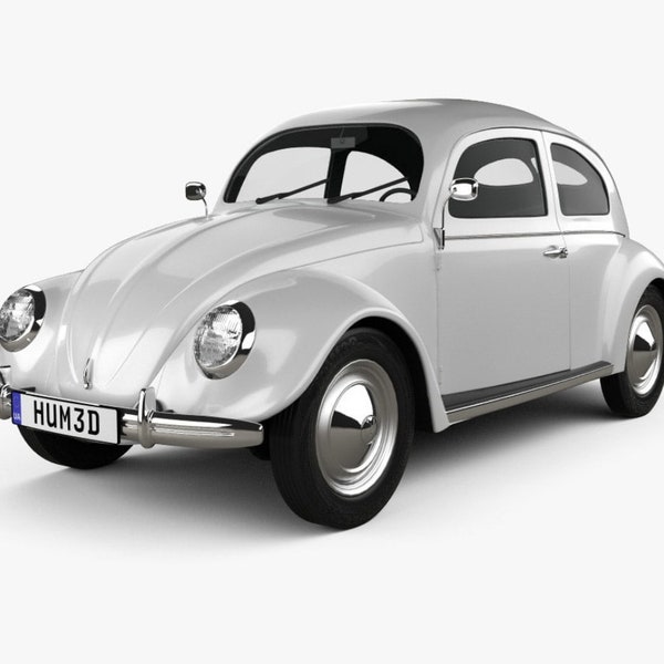 Volkswagen Beetle 1949  stl files 3d print files