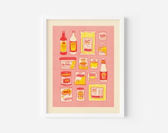 The People's Pantry: Filipinx Edition // 11x14" Risograph Art Print