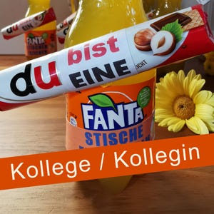 Kollegin_Banderole Duplo und Fanta Du bist eine fantastische Kollegin // Dankeschön, Abschiedsgeschenk, Geschenk Kollegin Bild 1