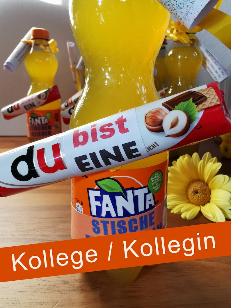 Kollegin_Banderole Duplo und Fanta Du bist eine fantastische Kollegin // Dankeschön, Abschiedsgeschenk, Geschenk Kollegin Bild 1