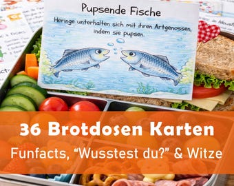 Brotdosenkarten,  Funfacts Lunchbox, Wusstest du...? Brotbox Botschaften deutsch, Ideen Jausenbox Kinder,  kreative Pause Schule