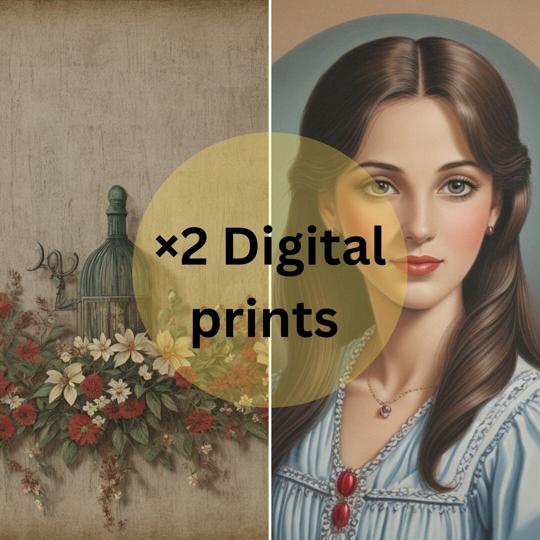Printable Antique Portrait Vintage Print - Etsy