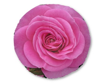 Pink Rose Floor Poof