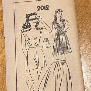 1940s playsuit pattern, size 19, B37, H40