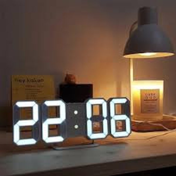 1 orologio digitale a luce led 3D per la casa/camera da letto