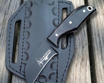 Handmade Lineman hawkbill Knife with Leather Sheath, 01 tool Steel Blade, gift for dad  masters of universe