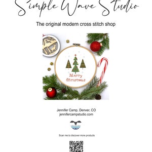 Merry Christmas Tree Holiday Counted Cross Stitch Kit