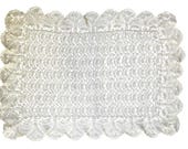 Handmade Crochet Crib Nursery Throw Blanket Cream Afghan 42"x 30"