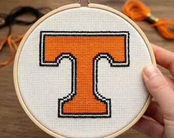 Schema punto croce per football del Tennessee - Download digitale PDF