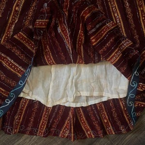 Kathmandu Nepal Embroidered Maxi Skirt Whimsigoth Festival Fairy Boho Size Large image 7
