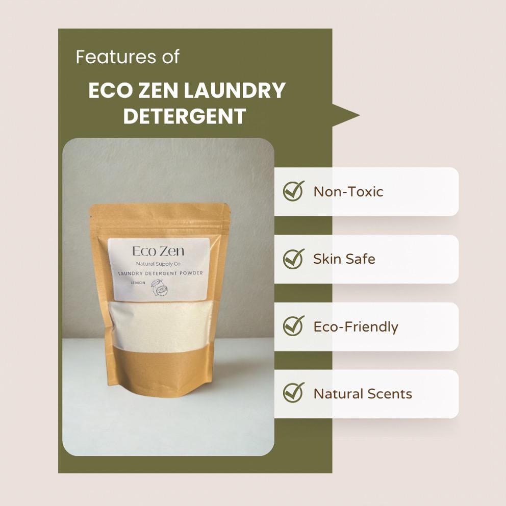 All Natural Eco Friendly Laundry Powder Detergent - Chemical/dye