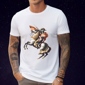 Napoleon Alien  / Funny Alien T-Shirt | Funny History | Funny Shirt | UFO | Unisex Men & Women&#39;s Jersey Short Sleeve Tee