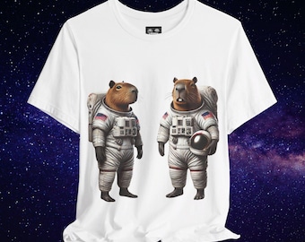Camiseta de astronauta capibara: divertida camiseta de roedor espacial