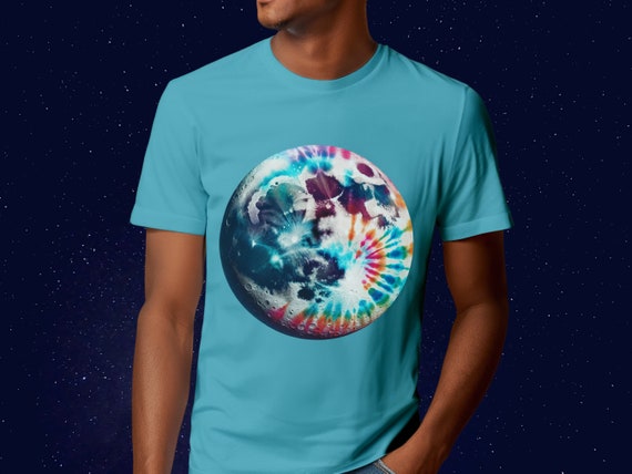 tie dye moon shirt