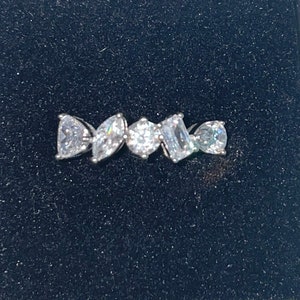 0.70 Cts Cubic Zirconia / Sterling Silver 925 Ring / Rhodium