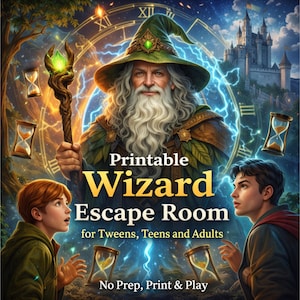 Jogo de Escape Room para Adolescentes - Imprimível, Jogo para Festa de Aniversário de Adolescentes, Quebra-cabeça de Escape Room para Pré-adolescentes, Atividade para Noite de Jogos em Família, Baixar