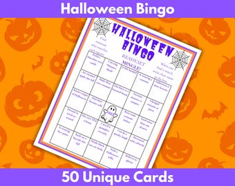 Halloween Bingo Cards: Find the Guest Party Game (Digital Download)