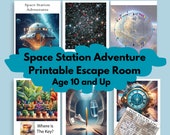 Space Station Escape Room Game | Outer Space Escape Room Game | Family Night | Kids Party Game | Printable Download | Astronaut Explorer