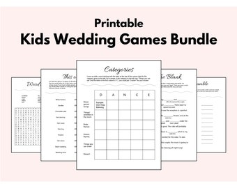 Juegos y actividades de boda para niños imprimibles / Actividades de boda / Actividades para niños / Juegos de boda / Juegos imprimibles / Descargar, imprimir, jugar