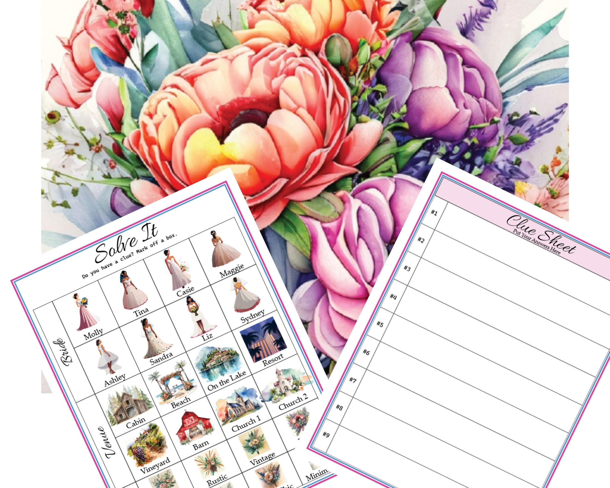 Printable Bridal Shower Game | Bridal Games | Wedding Shower Game ...