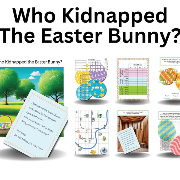 Easter Puzzles & Games | Family Game Night Activity | Teens, Tweens, Older Kids | Party | Escape Room Style Mystery | Download, Print, Play