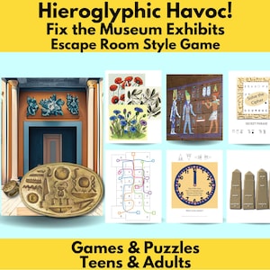 Museum Escape Room - Egypt | Family Game Night | Teens, Tweens, Older Kids | Party Entertainment | Puzzles & Games | Download, Print, Play