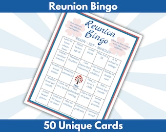 Family Reunion Bingo Game: Find the Guest Icebreaker (PDF Download)
