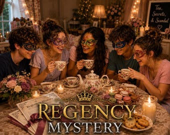 Regency Masquerade Mystery Game for Teens, Printable Escape Room Party, Sleepover & Slumber Activity, Teen Birthday, Game Kit, Tea Party