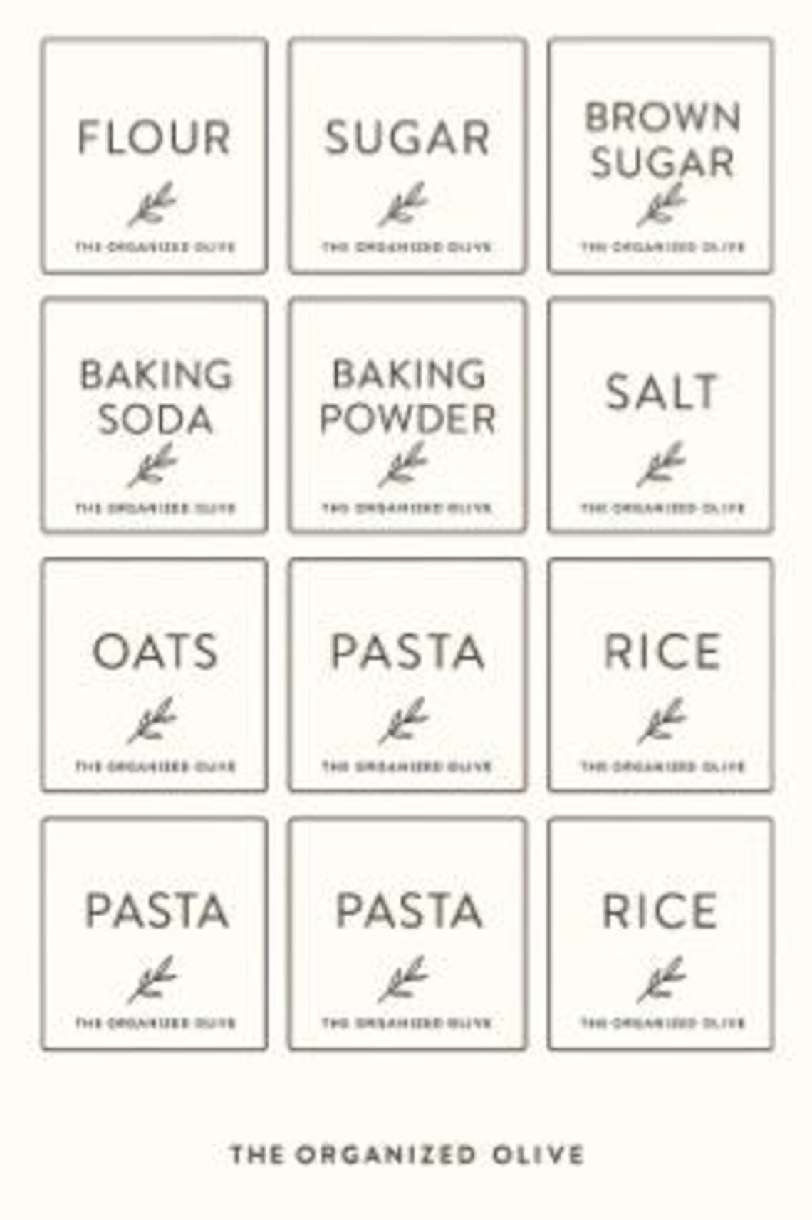 Printable Pantry Labels | Minimalist Kitchen Organization Stickers ...