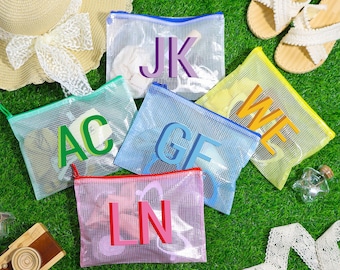 Shadow Monogram Pool Bag| Personalized Waterproof Beach Tote| Bridesmaid Proposal Gift| Bachelorette Party Essential| Custom Summer Pool Bag