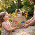 Personalized Burlap Teacher Tote, Custom Crochet Name Bag, Teacher Appreciation Gift, Mrs. Teacher Gift, Back to School & End of Year