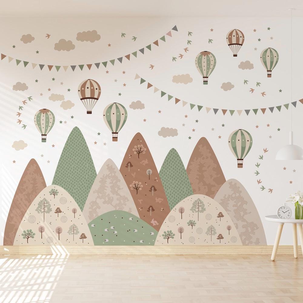 Baby room mountains - Etsy México, image size:1000x1000