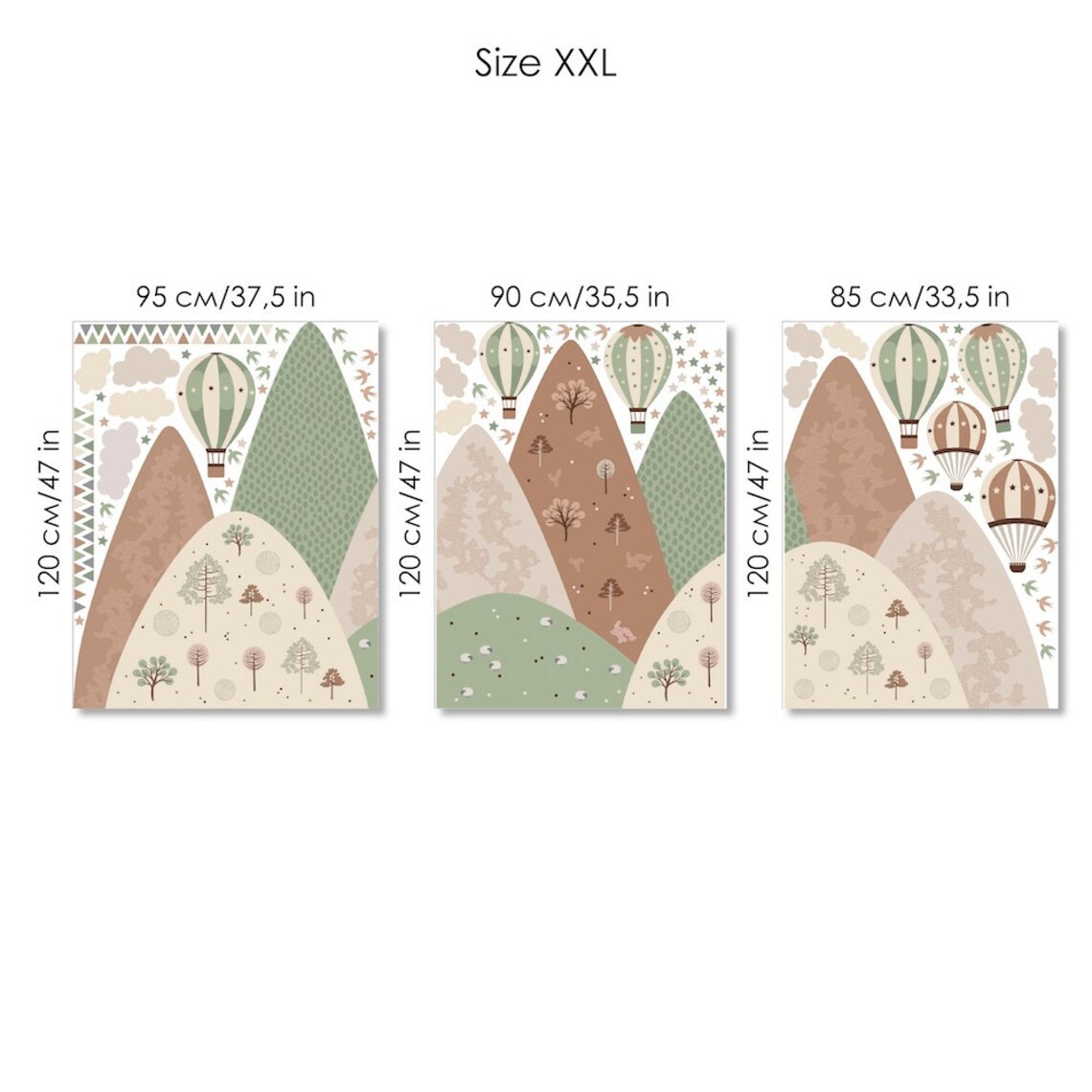 Subtle Nature Wall Decals Reference: Woodland Wall Decals Watercolor Mountain Forest Stickers Nature Nursery And