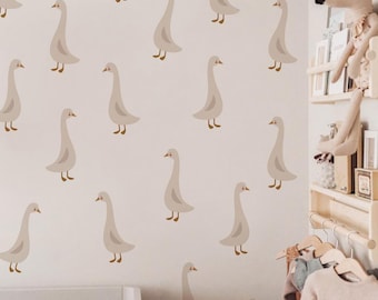 Cute Goose Wall Decals for Children’s Room, Animal Wall Stickers for Kids Room, Nursery Wall Decals, Gifts for Newborn Room Decor