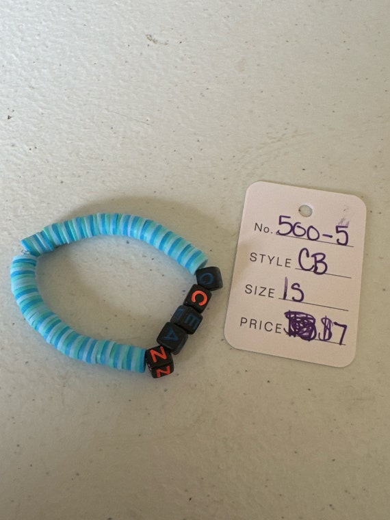 Clay bead Bracelet with custom name