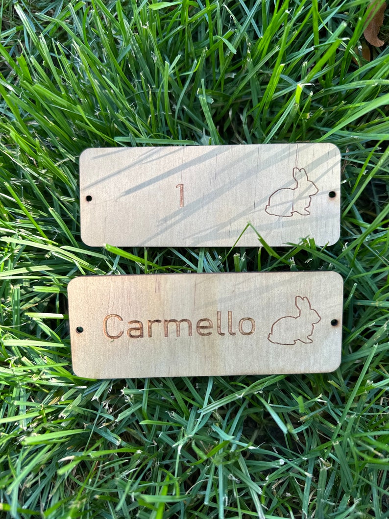 Rabbit Cage Tags - Etsy