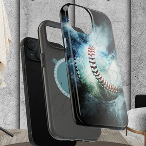 Baseball Handyhülle - Kundenspezifische Baseball-Handyhülle, stoßfeste Handyhülle, personalisierte Baseball-Handyhülle, kabelloses Laden