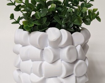 Marshmallow Planter for Interior Plants - Succulent Pot - 3D Printed