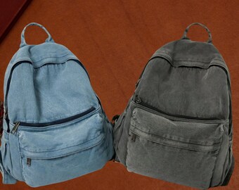 Simple Fashion Canvas Backpack - Casual School and Travel Bag for Students