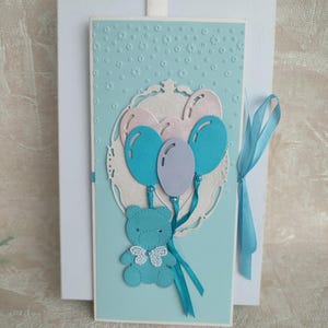 Carte pour enfants faite main, cadeau de baptême, cadeau de baby shower, carte d'anniversaire de garçon.