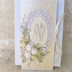 Luxus 3D Hochzeitskarte, Hochzeitskarte und Umschlag, Unikat Hochzeitskarte, Hochzeitsgeschenk