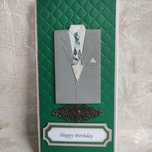 Handgemachte Grußkarte, Grußkarte für einen Mann, einzigartige 3D Karte, Jahrestagsgeschenk