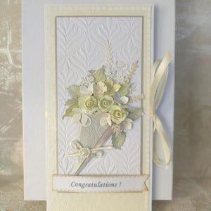 Biglietto di auguri di lusso fatto a mano, regalo di compleanno, busta di auguri unica, regalo di anniversario, regalo di nozze