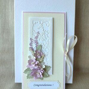 Handmade  greeting card, happy birthday gift, unigue wedding card,money envelope, floral 3D card.