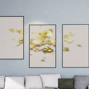 modern minimalist drawing,set of 3Prints,digital download,3 paintings in comfortable colors,abstract Art,3 piece poster,Dining Room Art.