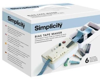 Simplicity Bias Tape Maker Schrägbandformer, elektrisch, mit 6 Bandformern