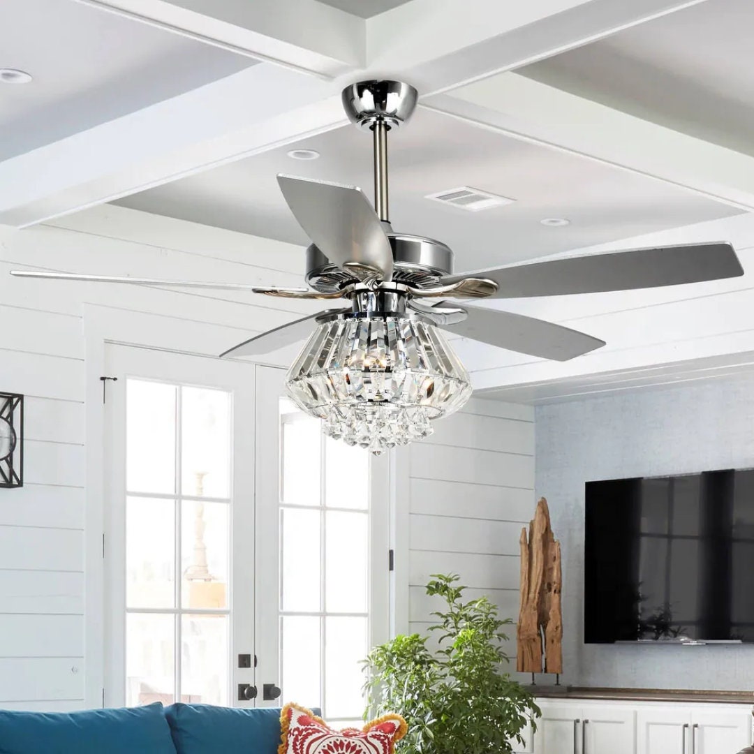 Chandelier Ceiling Fan with Remote and Lights