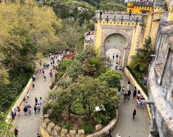 Fotografieafdruk Pena Palace Sintra: Portugal Travel Wall Art (digitale download)