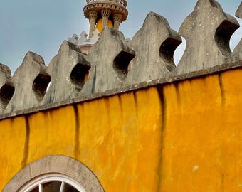 Fotografieafdruk Pena Palace Sintra: Portugal Travel Wall Art (digitale download)