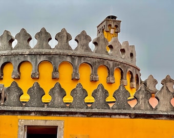 Fotografieafdruk Pena Palace Sintra: Portugal Travel Wall Art (digitale download)